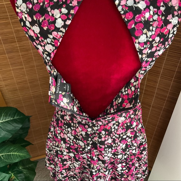 WHBM White House Black Market Tiered Ruffle Floral Dress Size 2 Pink - Picture 7 of 11